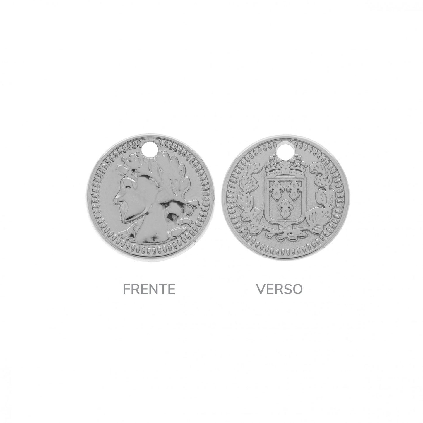 Colar Coin de Aço Inoxidável