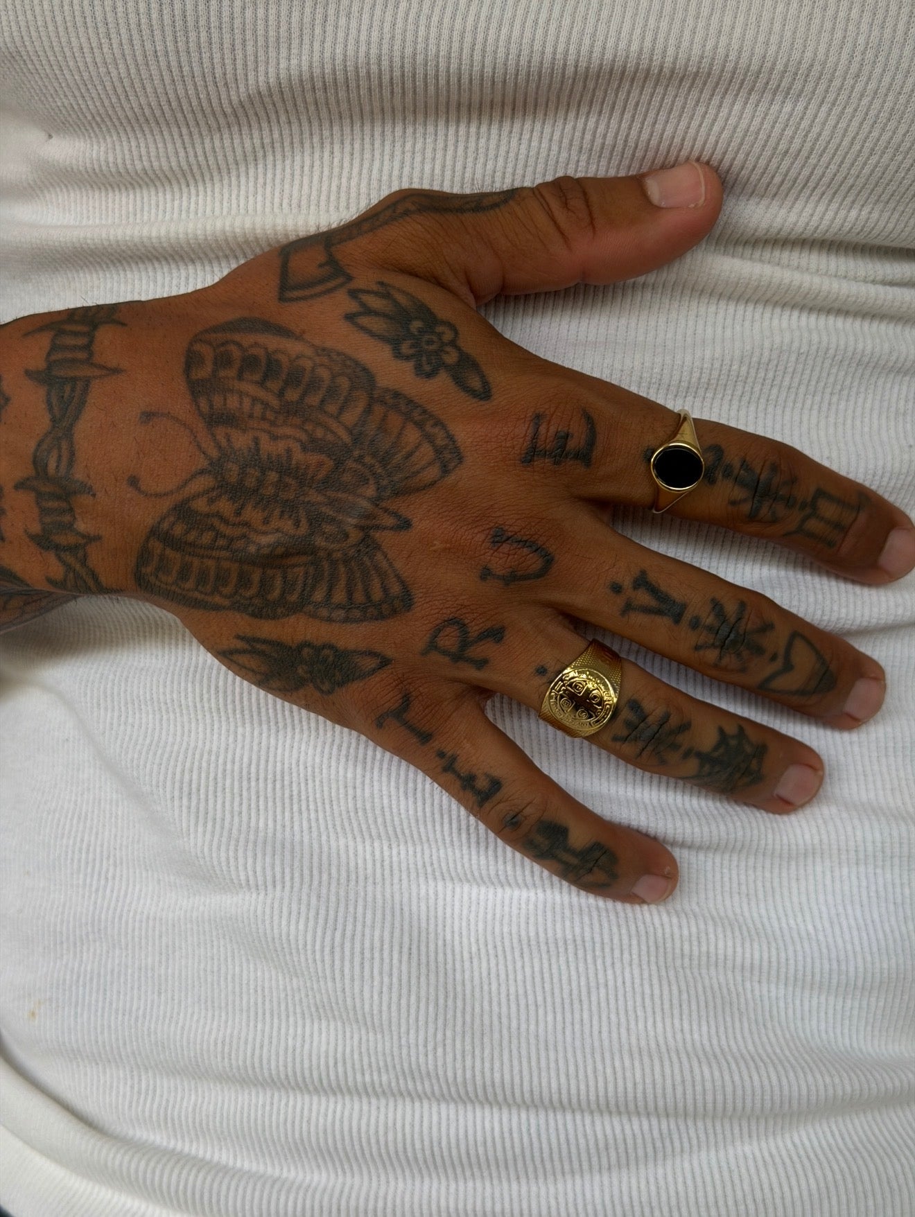 Anel Black Dourado