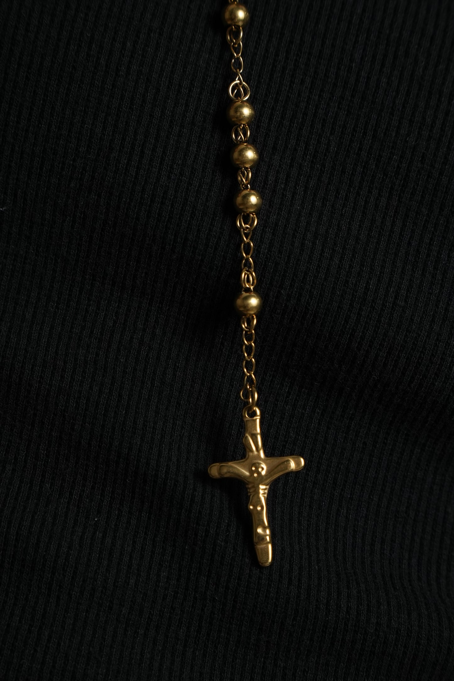 Colar Terço Dourado