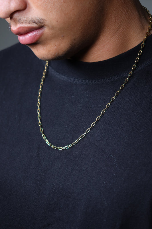 Colar Locked de Aço Inoxidável Dourado