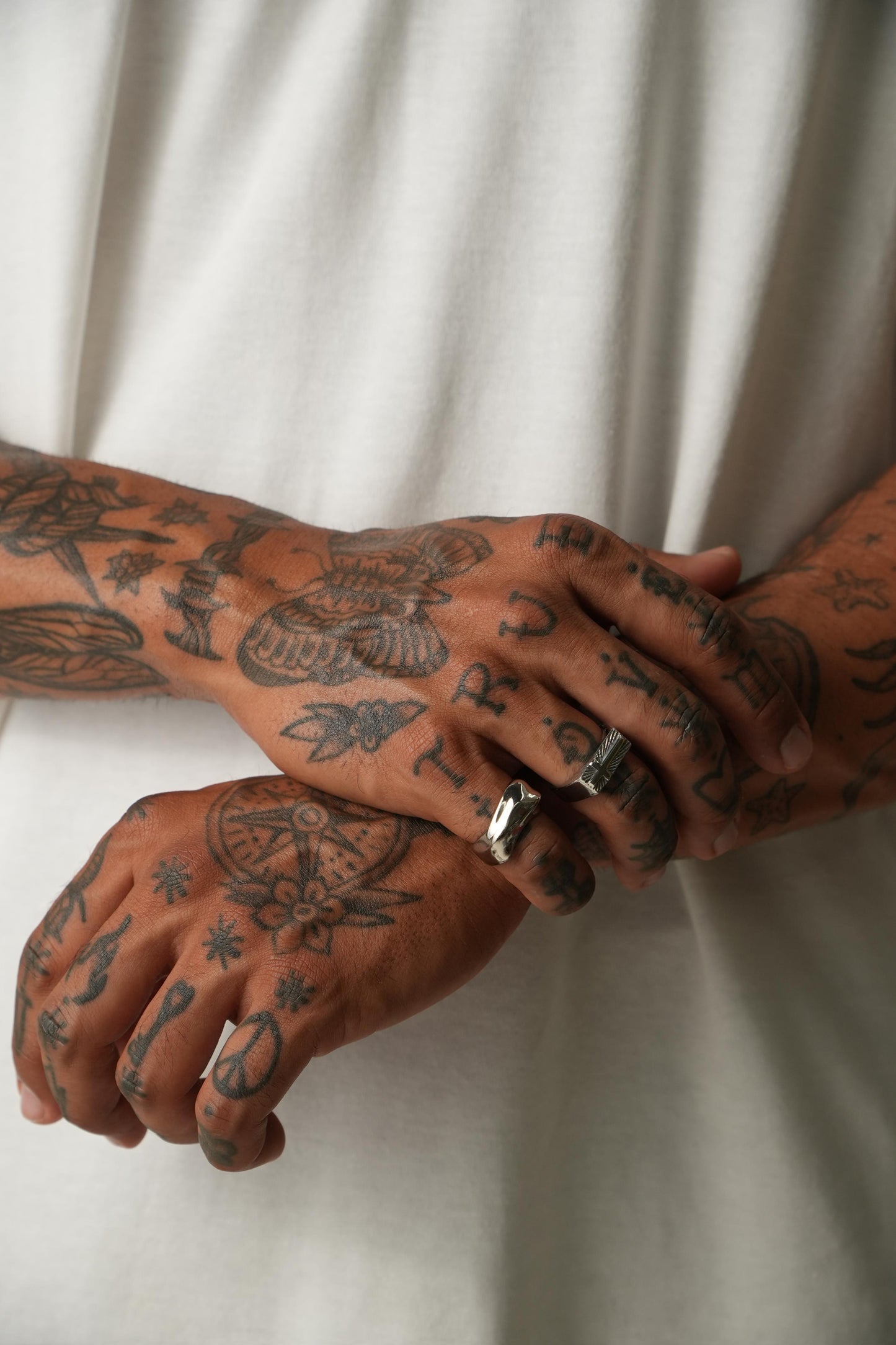 Anel Cross de Aço Inoxidável