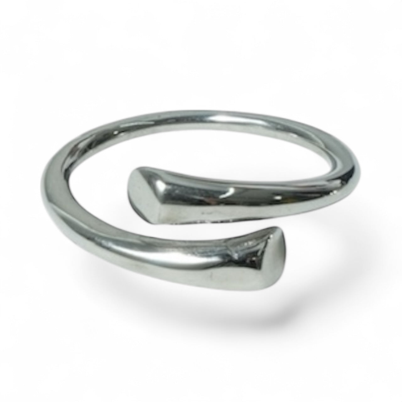 Anel Crossed de Aço Inoxidável