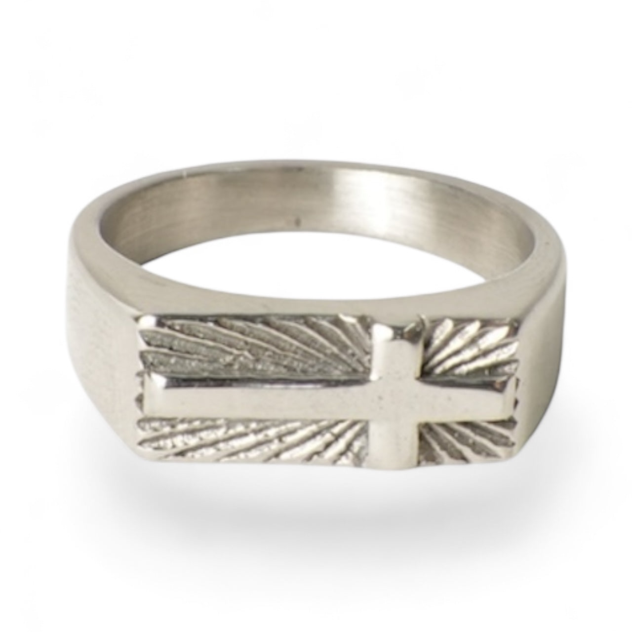 Anel Cross de Aço Inoxidável