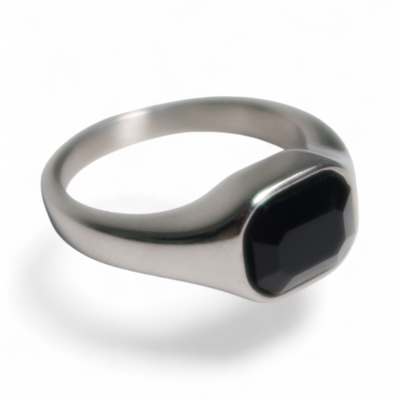 Anel Ônix de Aço Inoxidável