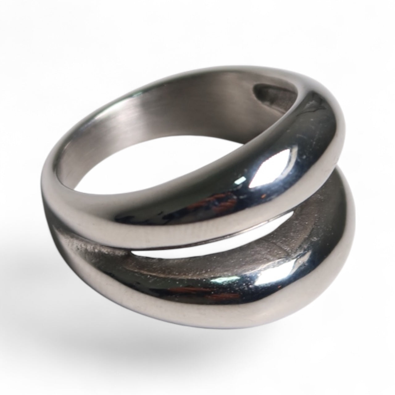 Anel Duo em Aço Inoxidável