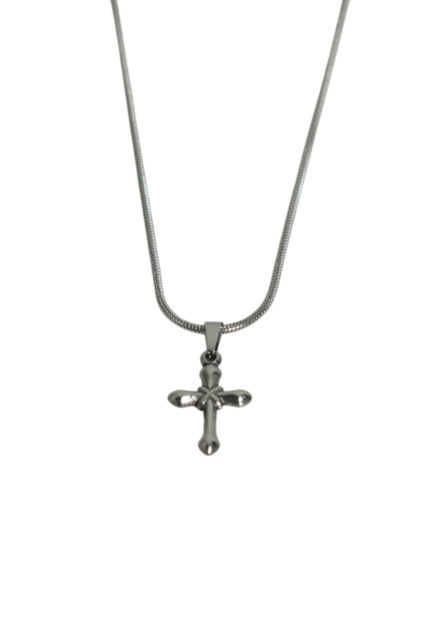 Colar Cruz de aço inoxidável